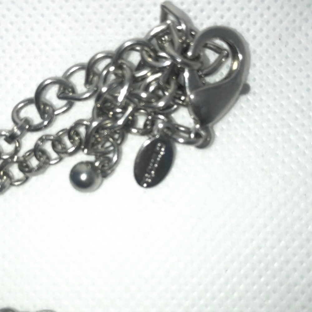 SOLD Gray Large Lucite Cross Statement Necklace - Picture 7 of 8